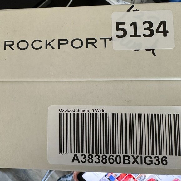 Rockport Womens Size 5 WIDE‎ Perpetua Suede Penny Loafers In Red Shoes Slip-On - Picture 9 of 9